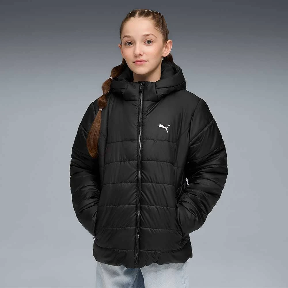 ДЕТСКО ЯКЕ ЗА МОМЧЕ PUMA 68522601 ESS HOODED PADDED JACKET ЧЕРНО - lotus-sport.bg