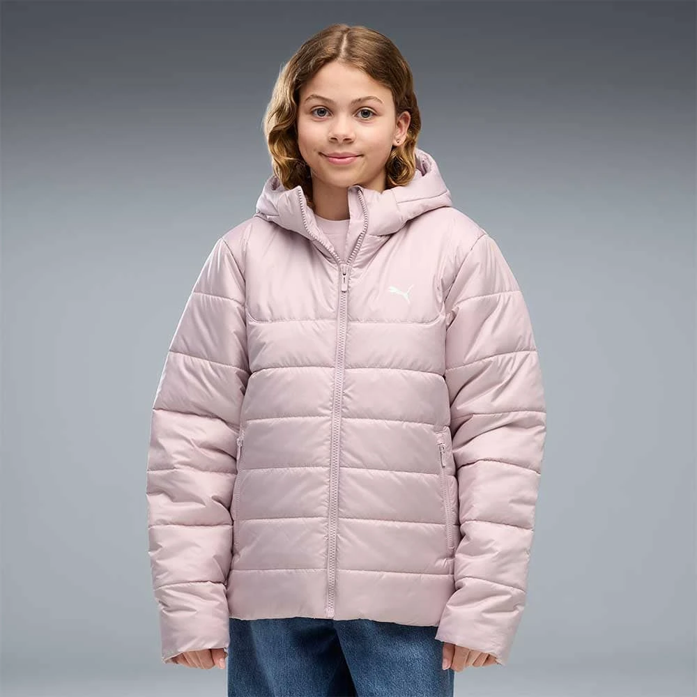ДЕТСКО ЯКЕ ЗА МОМИЧЕ PUMA 68522649 ESS HOODED PADDED JACKET РОЗОВО - lotus-sport.bg
