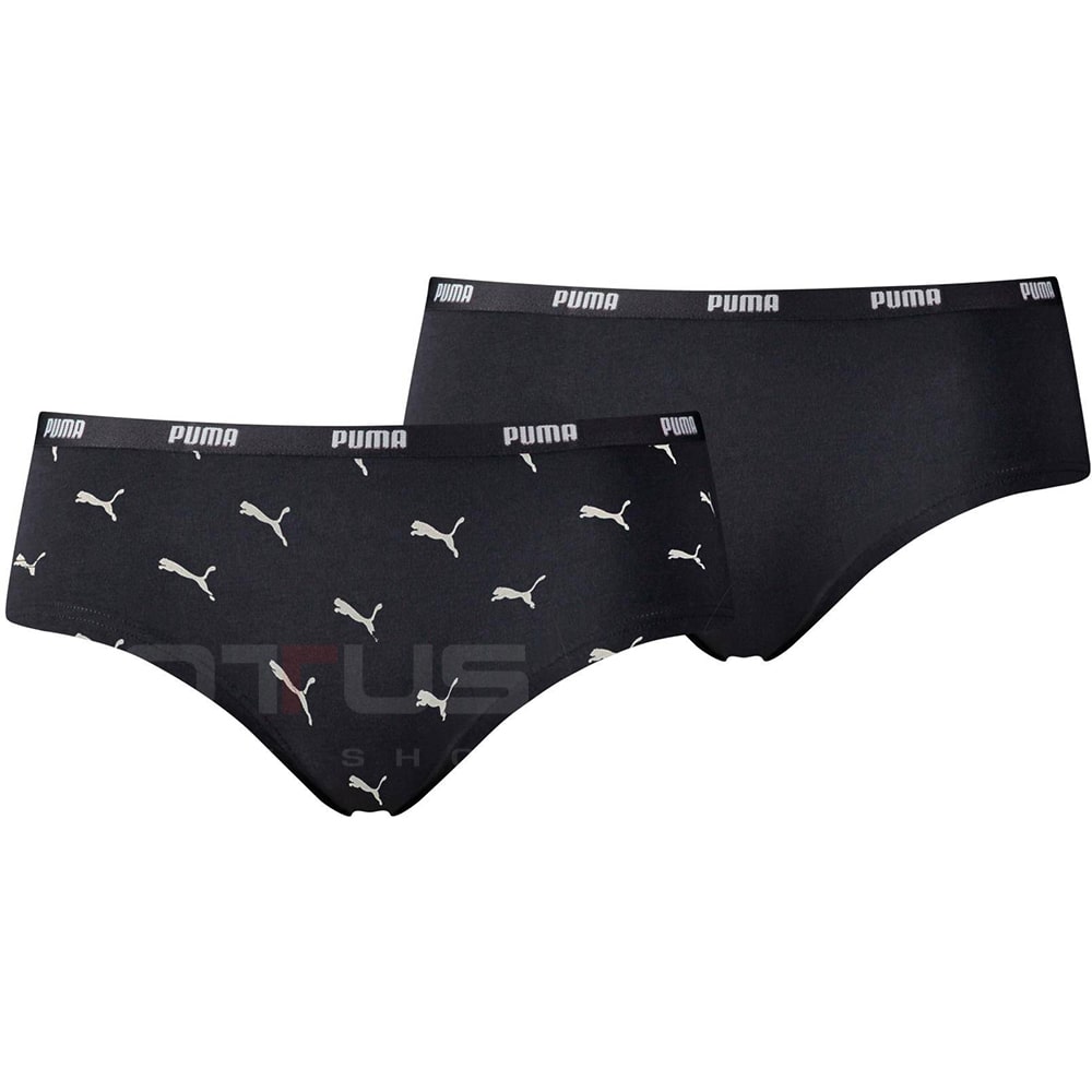 ДАМСКИ БИКИНИ PUMA WOMEN CAT LOGO HIPSTER 2P PACK BLACK - lotus-sport.bg