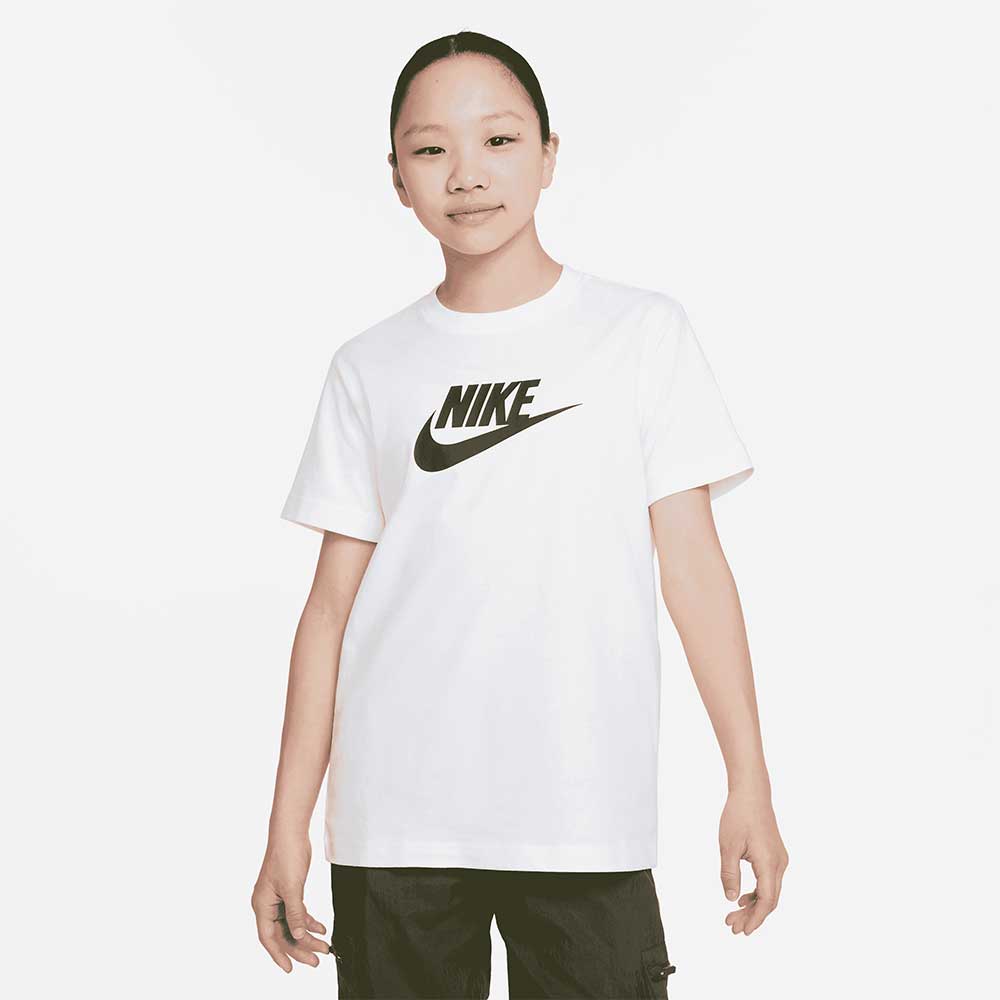 ДЕТСКА ТЕНИСКА ЗА МОМИЧЕ NIKE NSW TEE FUTURA SS BOY WHITE - lotus-sport.bg