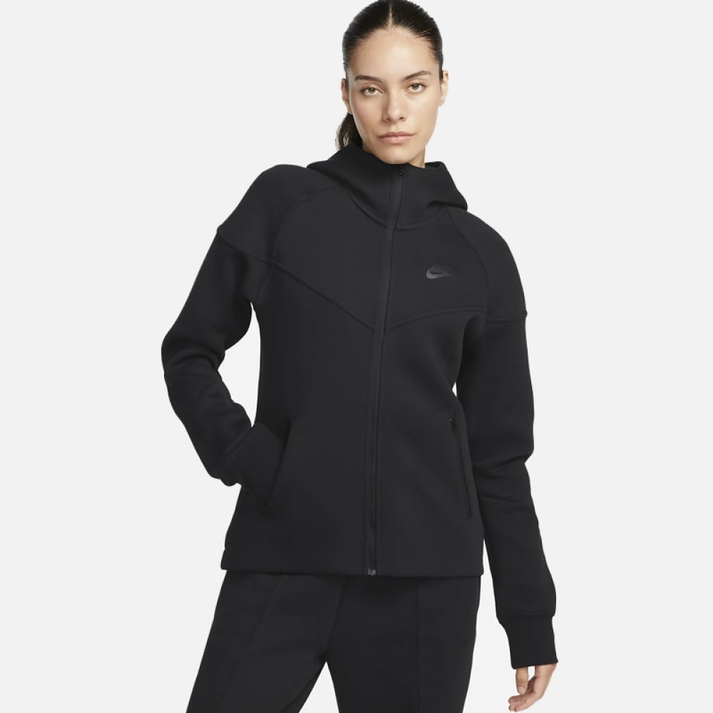 ДАМСКО ГОРНИЩЕ NIKE NSW TCH FLC WR FZ HDY BLACK - lotus-sport.bg