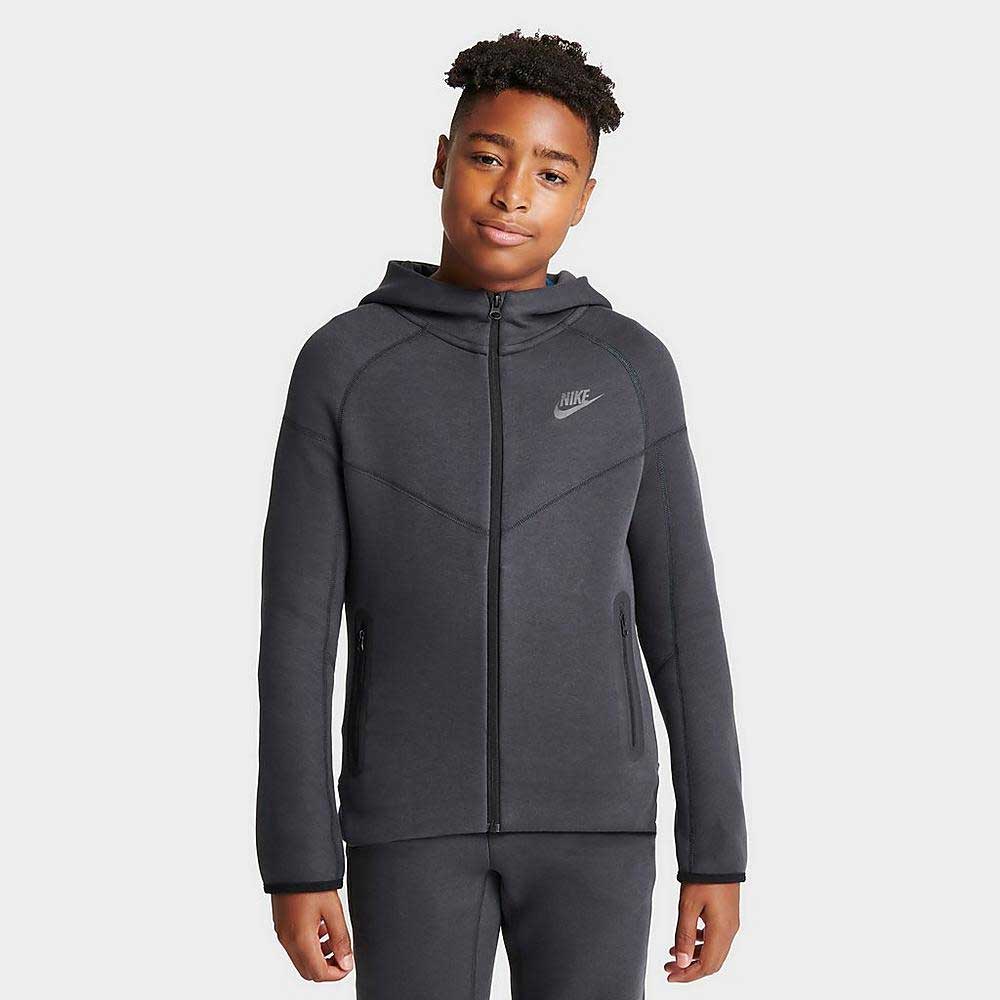 ДЕТСКО ГОРНИЩЕ ЗА МОМЧЕ NIKE NSW TECH FLC FZ ANTHRACITE - lotus-sport.bg
