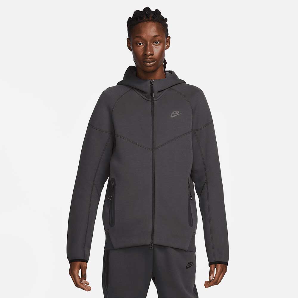 МЪЖКО ГОРНИЩЕ NIKE TCH FLC FZ WR HOODIE ANTHRACITE - lotus-sport.bg