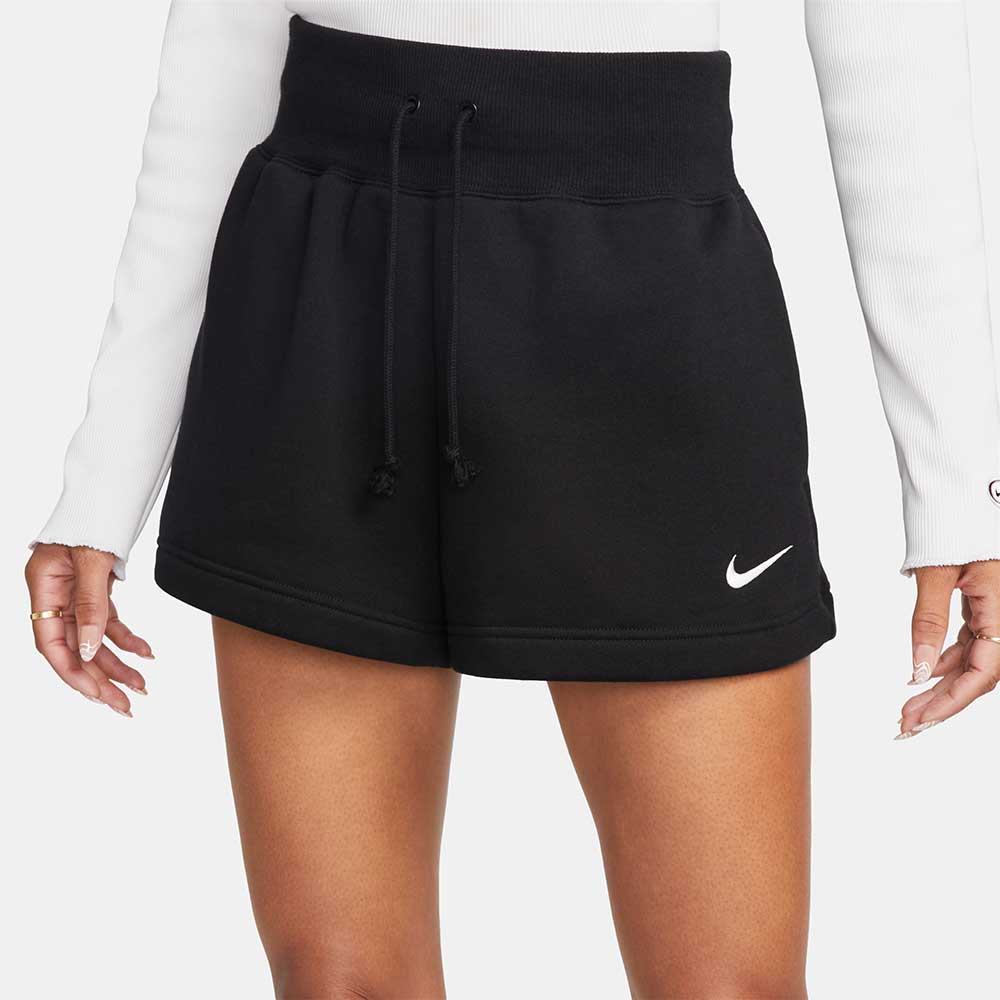 ДАМСКИ КЪСИ ПАНТАЛОНИ NIKE NSW PHNX FLC HR SHORT ЧЕРНИ - lotus-sport.bg
