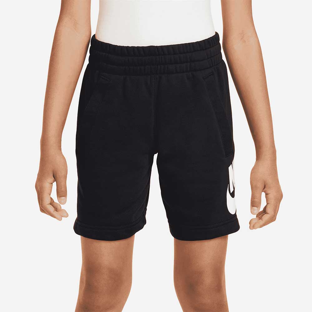 ДЕТСКИ КЪСИ ПАНТАЛОНИ NIKE NSW CLUB FT SHORT HBR ЧЕРНИ - lotus-sport.bg