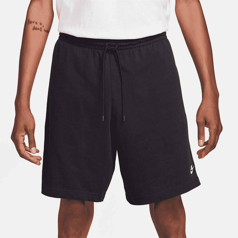 МЪЖКИ КЪСИ ПАНТАЛОНИ NIKE CLUB KNIT SHORT ЧЕРНИ - lotus-sport.bg