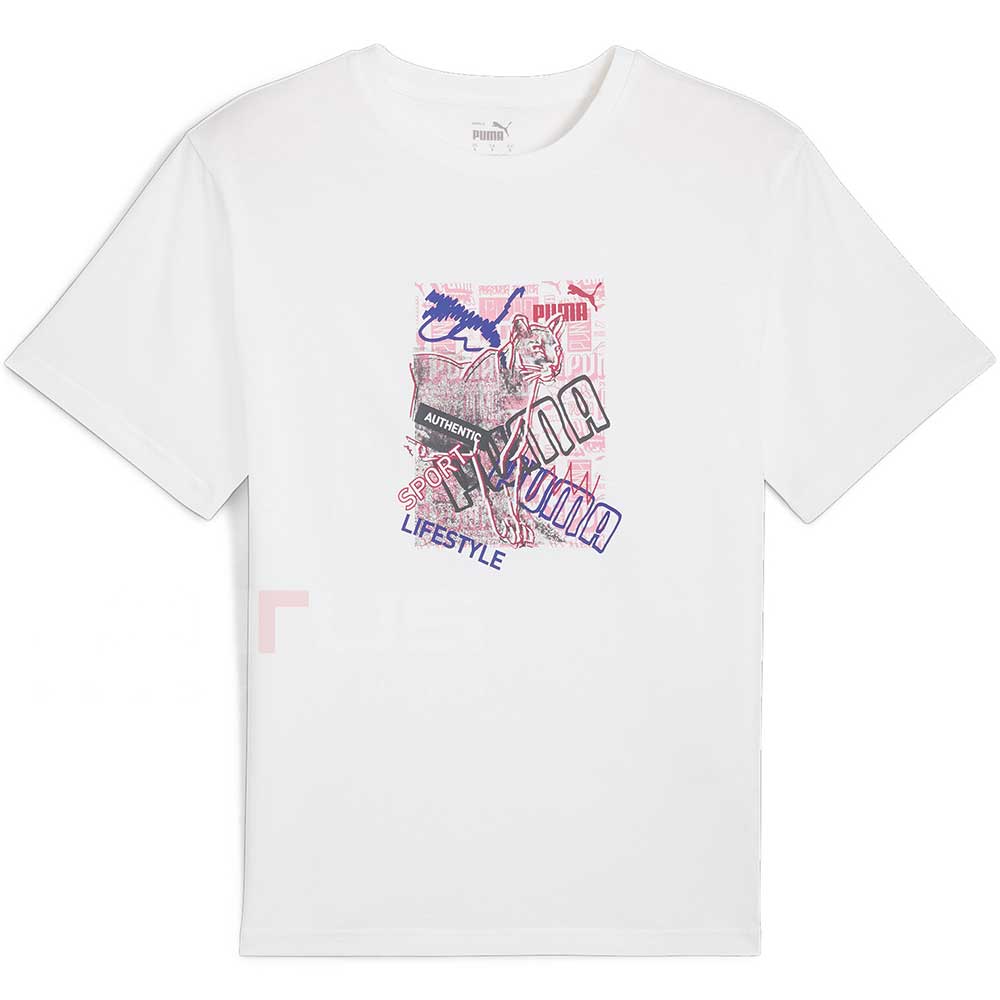 ДАМСКА ТЕНИСКА PUMA 68324202 GRAPHICS PHOTOPRINT TEE БЯЛА - lotus-sport.bg