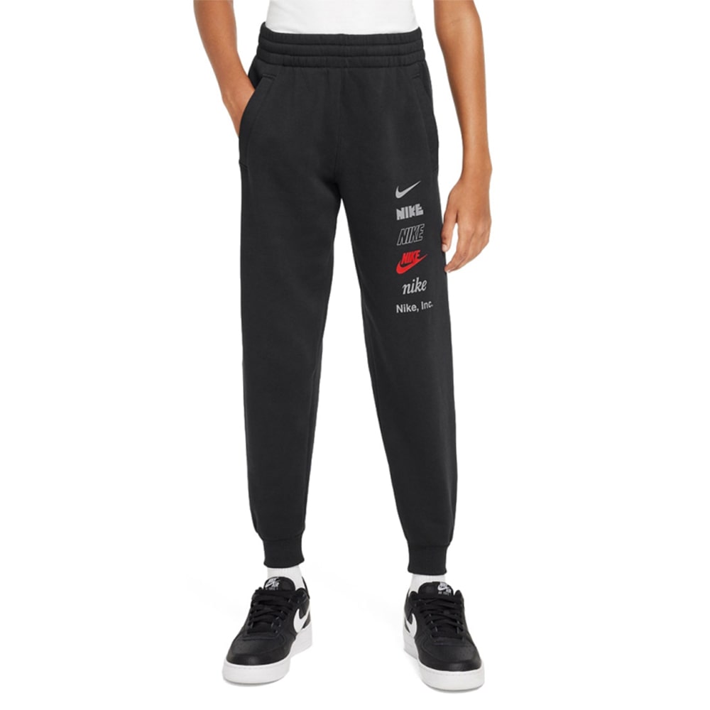 ДЕТСКО ДОЛНИЩЕ ЗА МОМЧЕ NIKE HQ0973-010 NSW CLUB FLC JGGR MLOGO ЧЕРНО - lotus-sport.bg