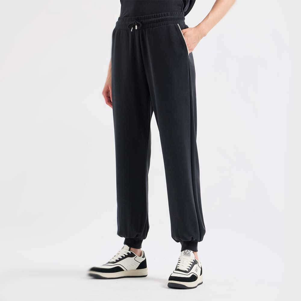 ДАМСКО ДОЛНИЩЕ EA7 EMPORIO ARMANI 7W000143-UC001 PRECIOUS W PANTS CH ЧЕРНО - lotus-sport.bg
