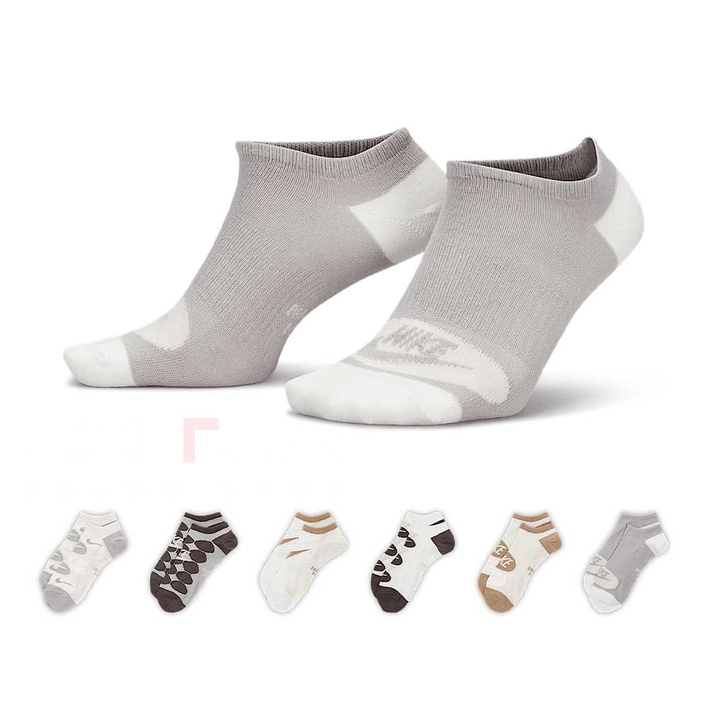ЧОРАПИ NIKE FB3281-902 EVERYDAY LT NS 6PR БЕЛИ/СИВИ - lotus-sport.bg