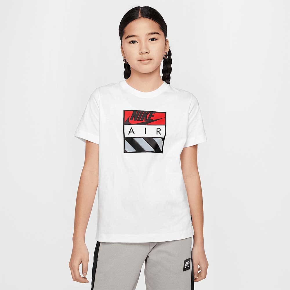 ДЕТСКА ТЕНИСКА ЗА МОМЧЕ NIKE HQ4419-100 AIR TEE БЯЛА - lotus-sport.bg
