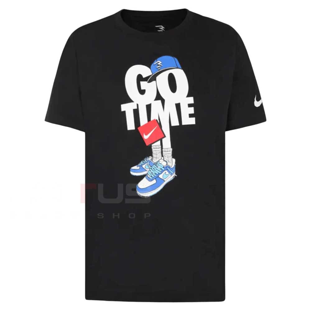 ДЕТСКА ТЕНИСКА ЗА МОМЧЕ NIKE 9Q1104-023 GO TIME CAPMANDO TEE ЧЕРНА - lotus-sport.bg