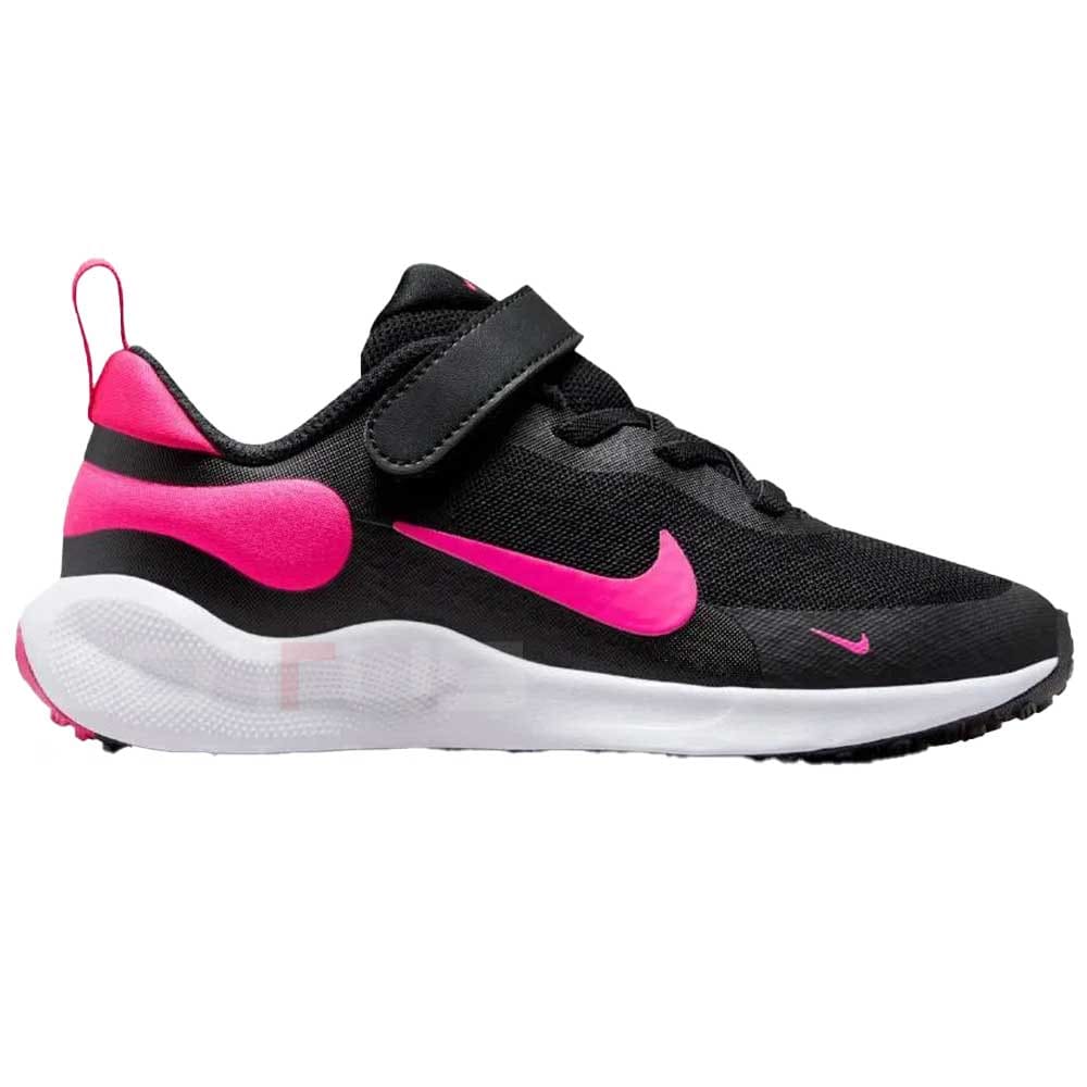 ДЕТСКИ МАРАТОНКИ ЗА МОМИЧЕ NIKE FB7690-002 REVOLUTION 7 PSV ЧЕРНИ/РОЗОВИ - lotus-sport.bg