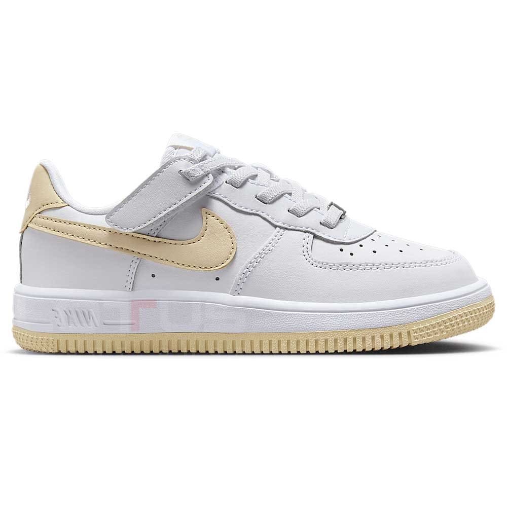 ДЕТСКИ ОБУВКИ ЗА МОМИЧЕ NIKE FN0237-118 FORCE 1 LOW EASYON BP БЕЛИ/СВЕТЛОКАФЯВИ - lotus-sport.bg