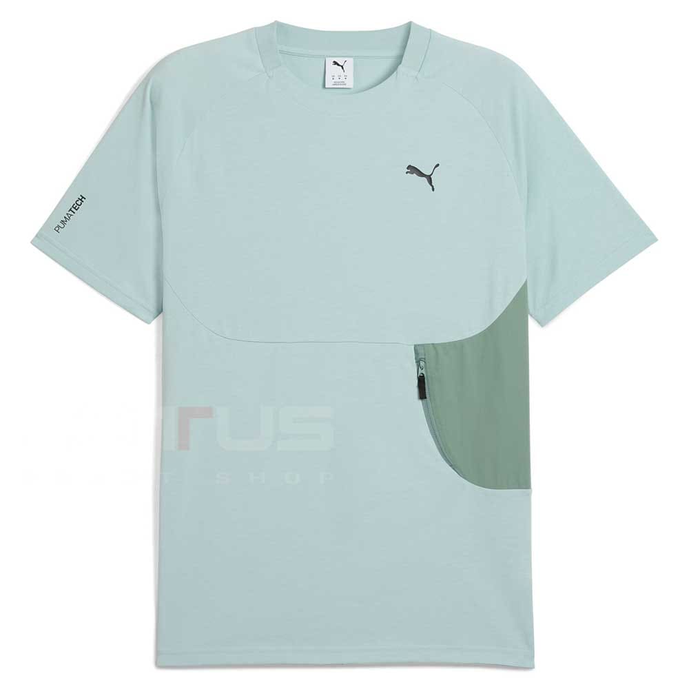 МЪЖКА ТЕНИСКА PUMA 62967367 PUMATECH POCKET TEE СИНЬО-ЗЕЛЕНА - lotus-sport.bg