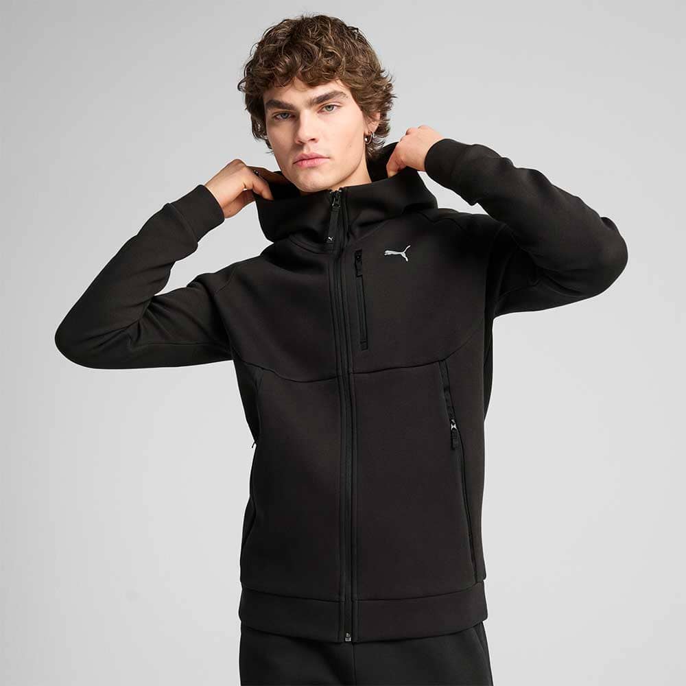 МЪЖКО ГОРНИЩЕ PUMA 62967401 PUMATECH FULL ZIP HOODIE DK ЧЕРНО - lotus-sport.bg