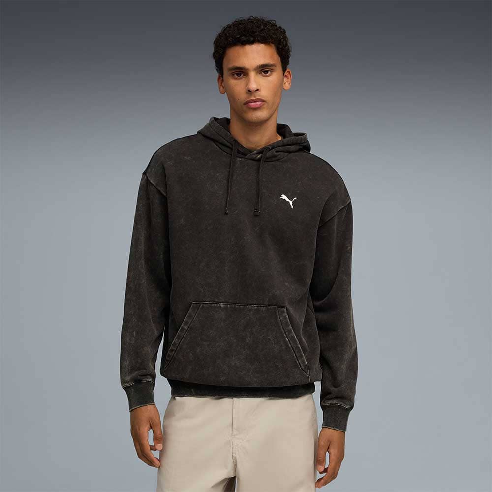 МЪЖКИ СУИТШЪРТ PUMA 68804901 ESS ELEVATED RELAXED WASH HOODIE FL ЧЕРЕН - lotus-sport.bg